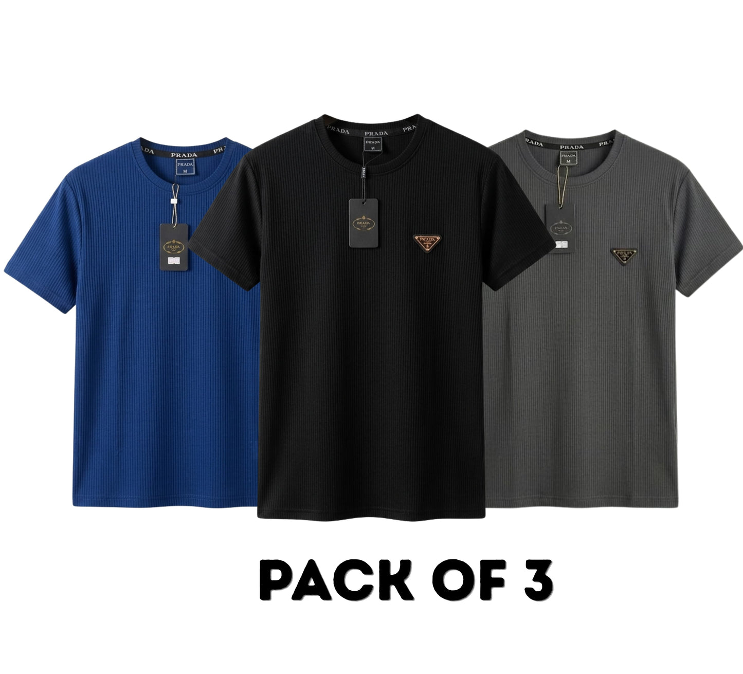 3 T-Shirts Comb: Imported China Fabric Stretchable T-Shirt for Men's & Women's