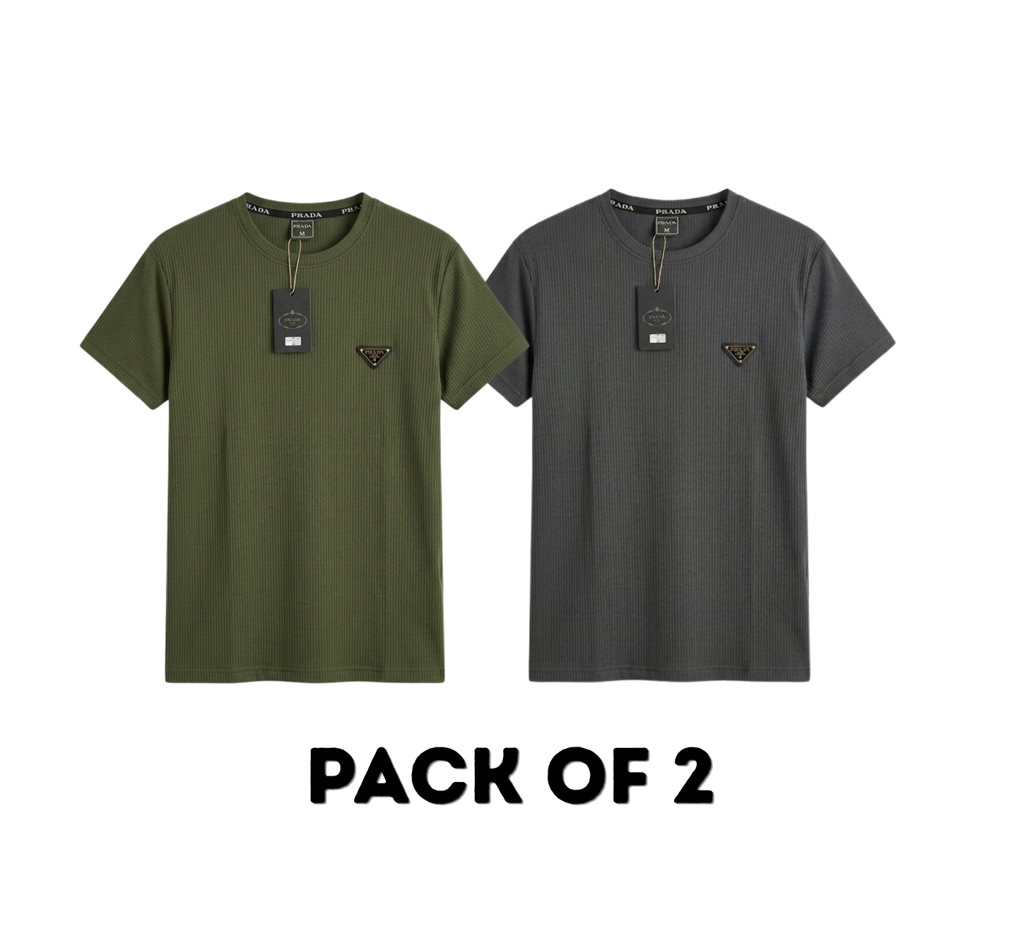 2 T-Shirts Comb: Imported China Fabric Stretchable T-Shirt for Men's & Women's